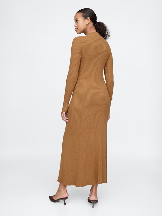 Image number 2 showing, CashSoft Pleated Rib Maxi Sweater Dress