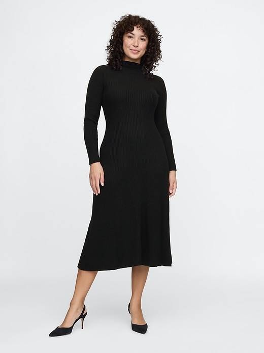 Image number 5 showing, CashSoft Pleated Rib Maxi Sweater Dress