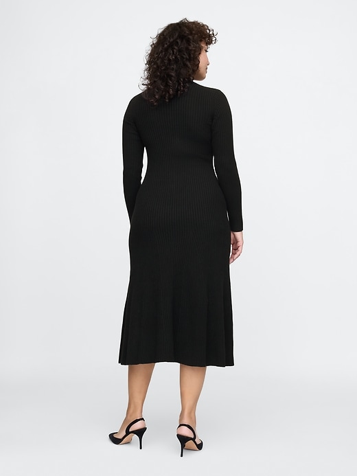 Image number 6 showing, CashSoft Pleated Rib Maxi Sweater Dress