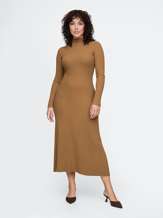 Image number 5 showing, CashSoft Pleated Rib Maxi Sweater Dress