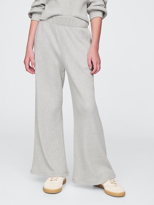 Image number 3 showing, Kids Waffle-Knit Wide-Leg Pants