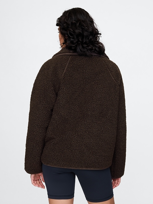 View large product image 2 of 10. GapFit Oversized Sherpa Raglan Jacket