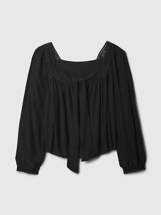 Image number 4 showing, Square-Neck Bow Cropped Top