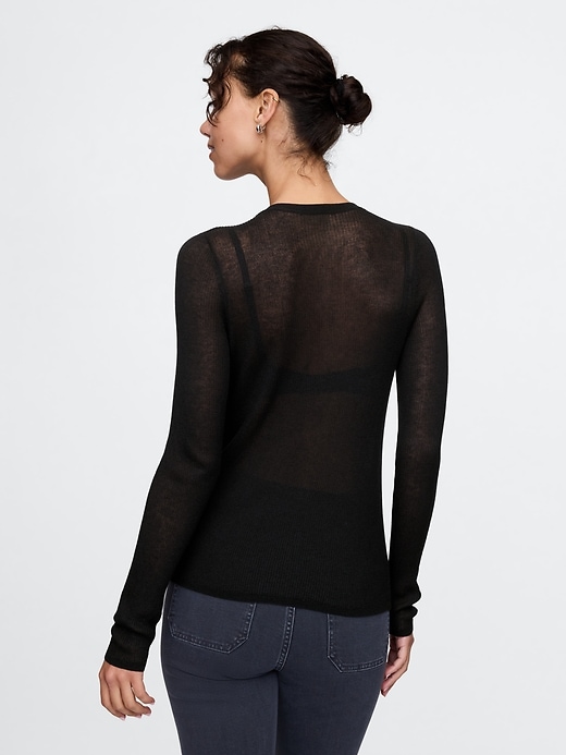 Image number 2 showing, Sheer Rib Sweater