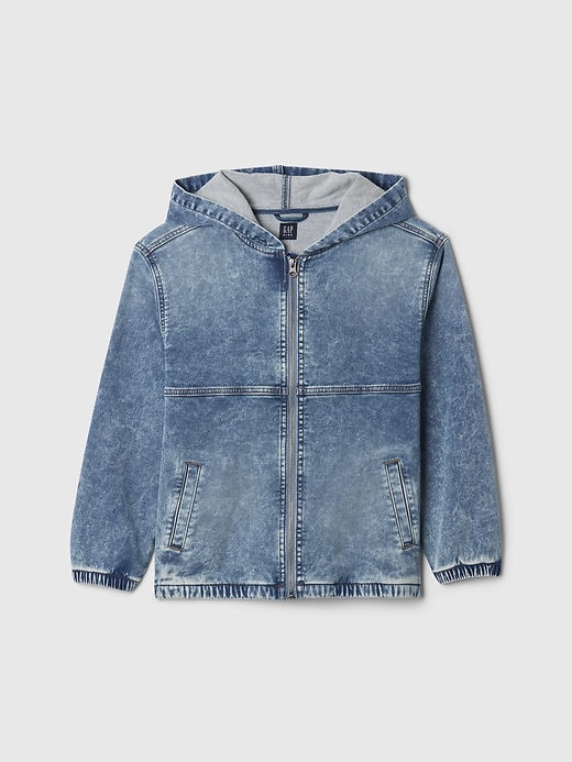 L'image numéro 5 présente Veste à capuchon en denim Douceur suprême pour Enfant