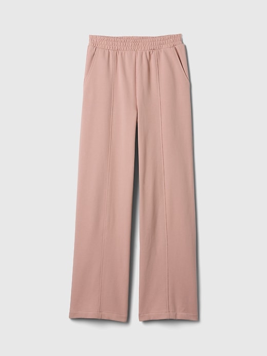 Image number 5 showing, French Terry Seamed Wide-Leg Sweatpants