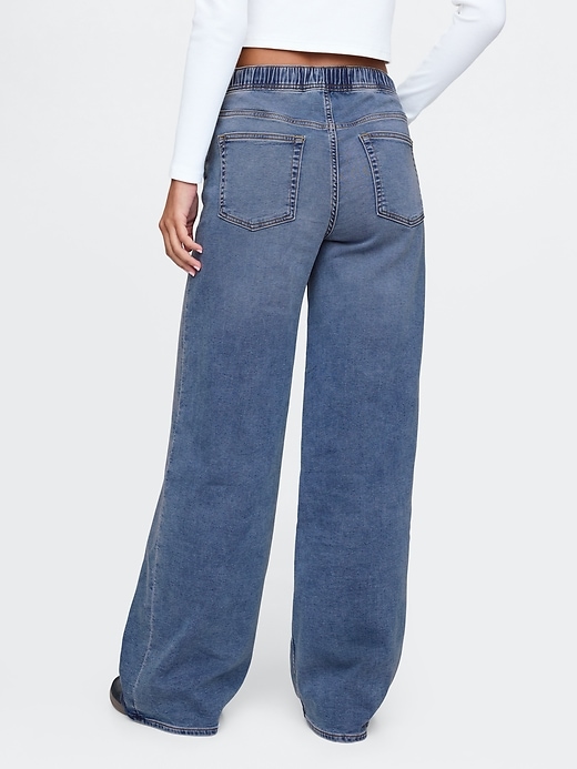 Image number 4 showing, Mid Rise Knit Easy Baggy Jeans