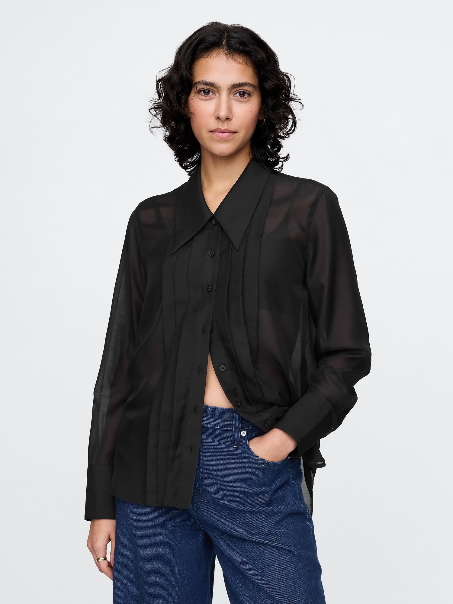 Sheer Classic Tuxedo Shirt