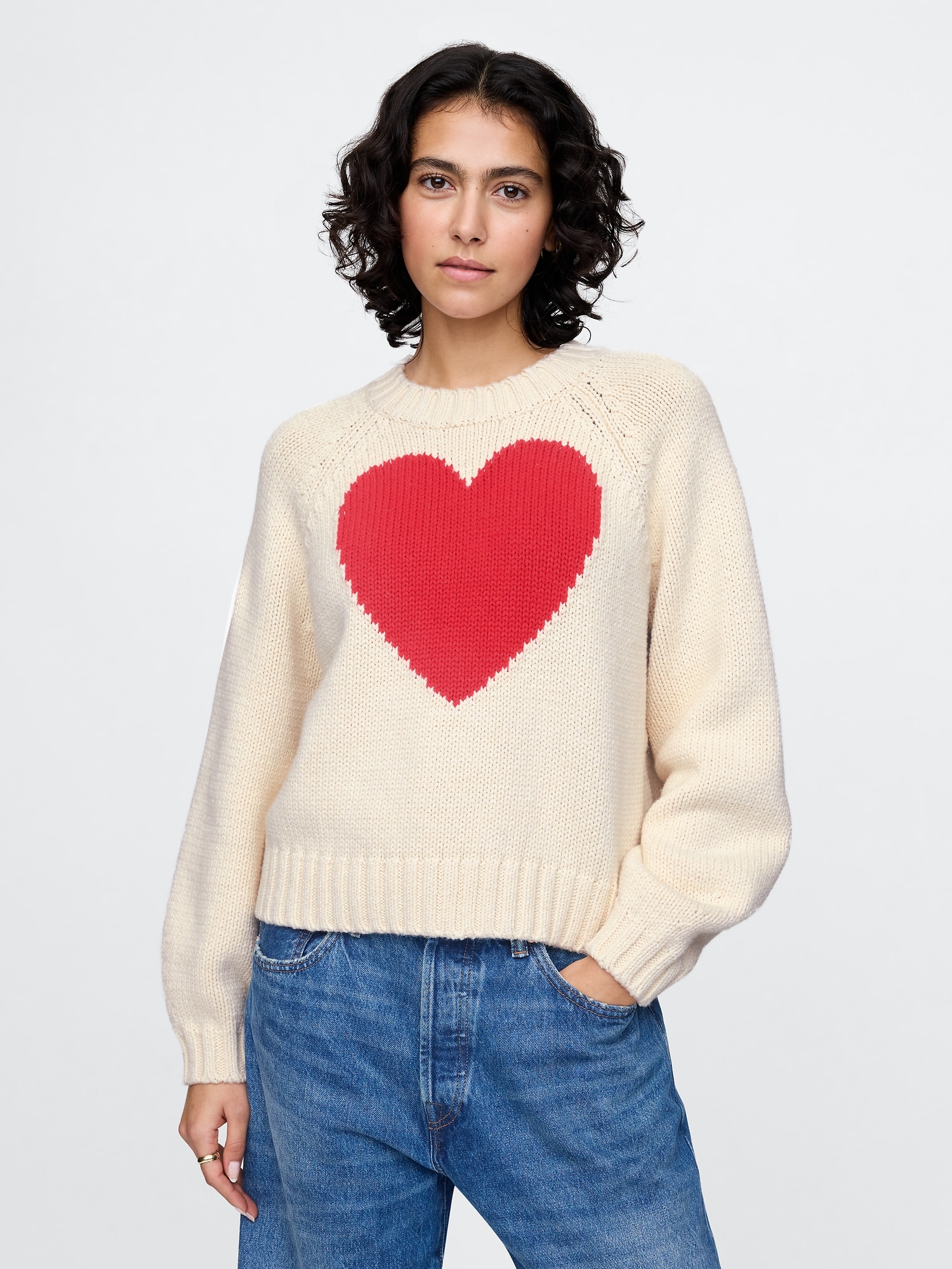 Relaxed Balloon-Sleeve Sweater