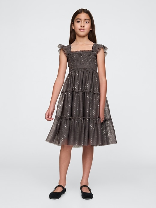 Image number 1 showing, Kids Tiered Tulle Midi Dress