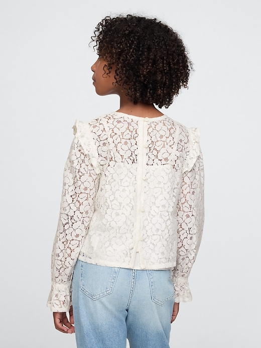 Image number 2 showing, Kids Ruffle Lace Top