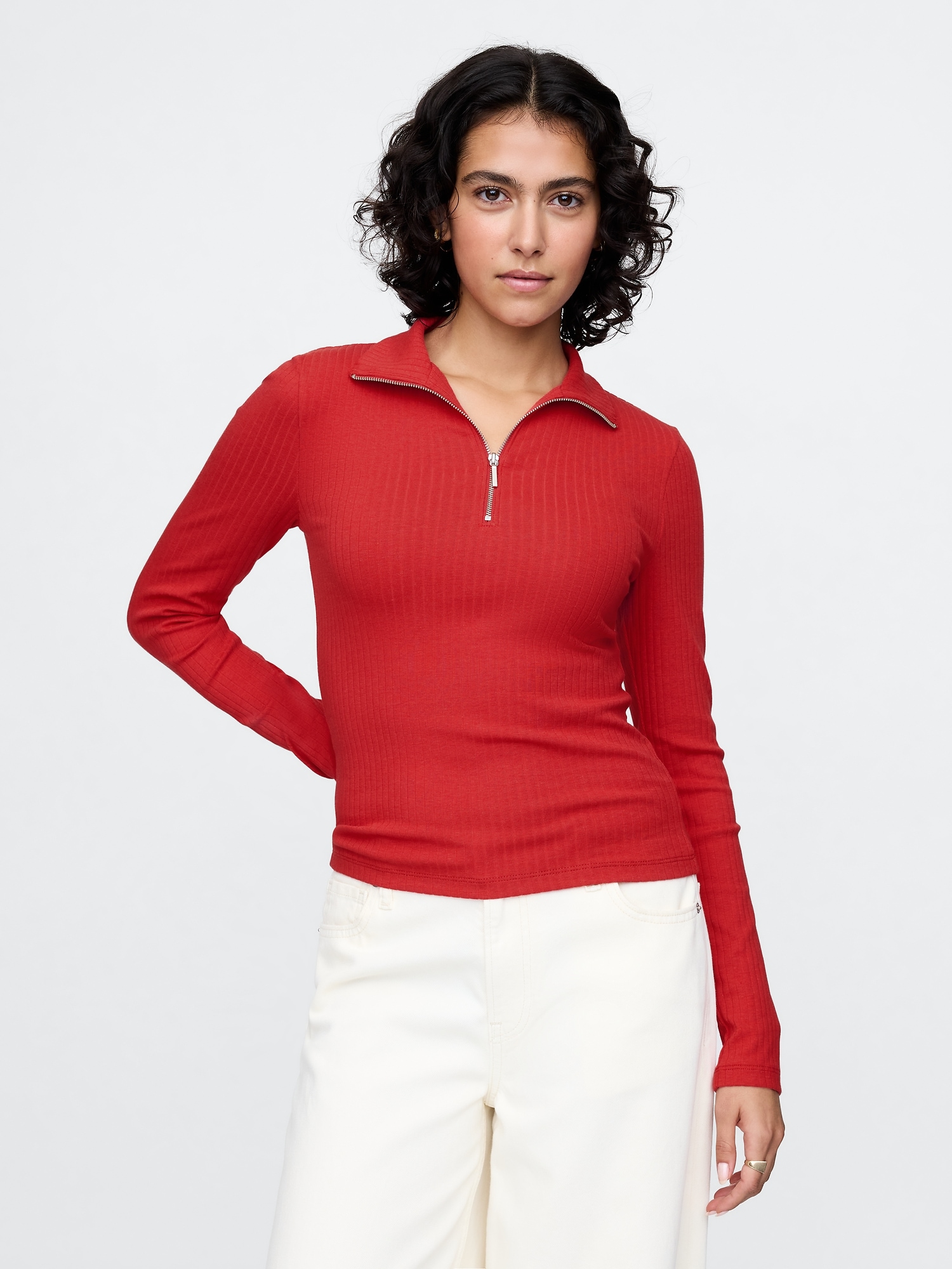 Modern Rib Half-Zip Pullover