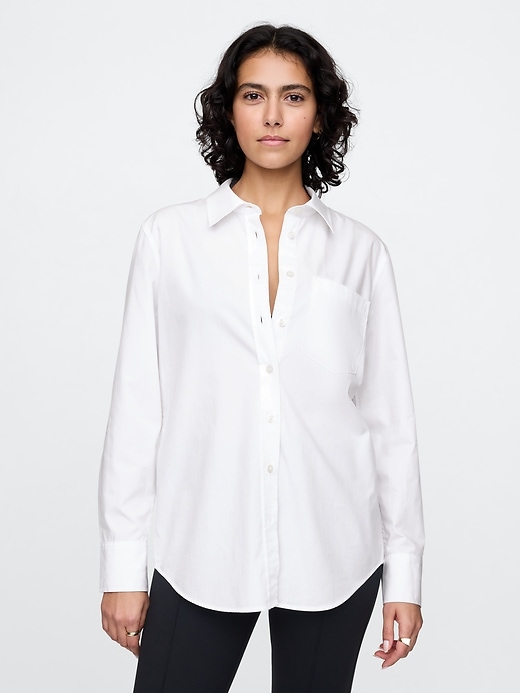 Image number 1 showing, Organic Cotton Poplin Long Shirt