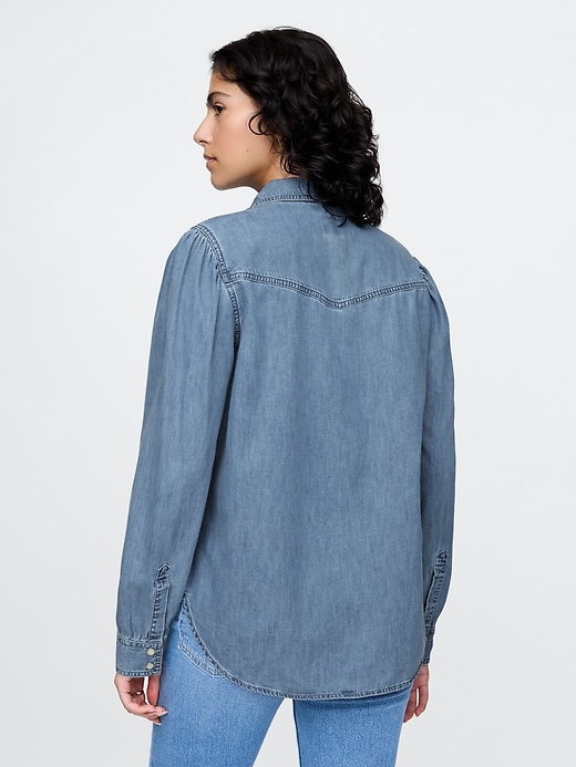 Image number 2 showing, Denim Western Shirt