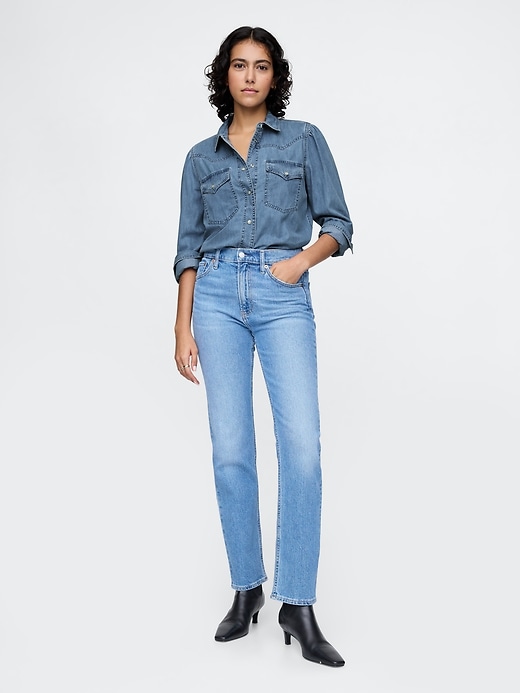 Image number 3 showing, Denim Western Shirt