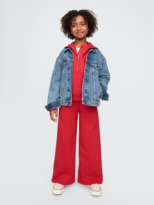 Image number 1 showing, Kids Vintage Soft Wide-Leg Sweatpants