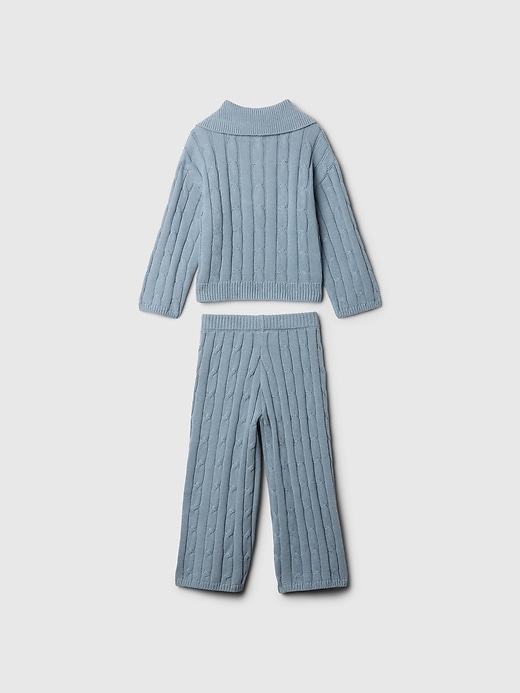 Image number 2 showing, babyGap Cable-Knit Half-Zip Sweater Set