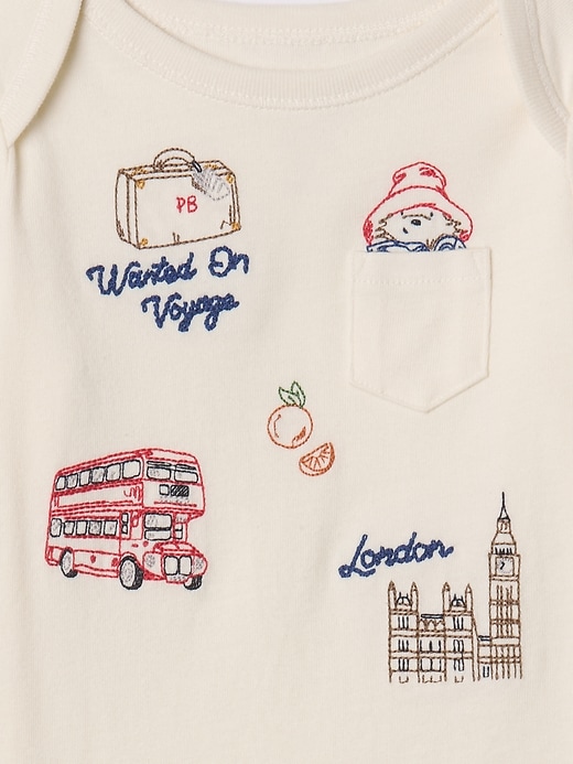 Image number 3 showing, Baby Paddington Organic Cotton Embroidered Bodysuit