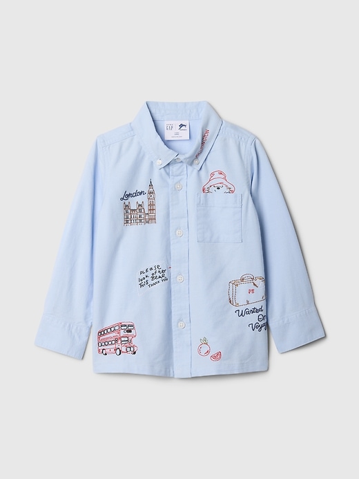 Image number 1 showing, babyGap Paddington Embroidered Oxford Shirt