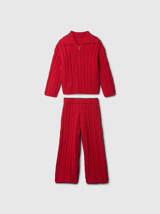 Image number 1 showing, babyGap Cable-Knit Half-Zip Sweater Set