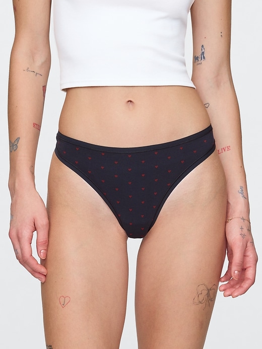 Image number 1 showing, Organic Stretch Cotton Thong