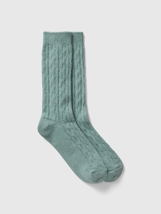 View large product image 1 of 4. Cable-Knit Dress Socks