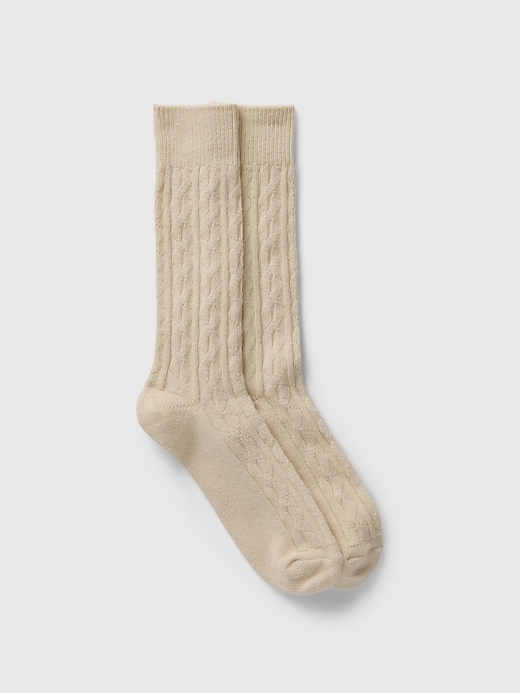 View large product image 1 of 4. Cable-Knit Dress Socks