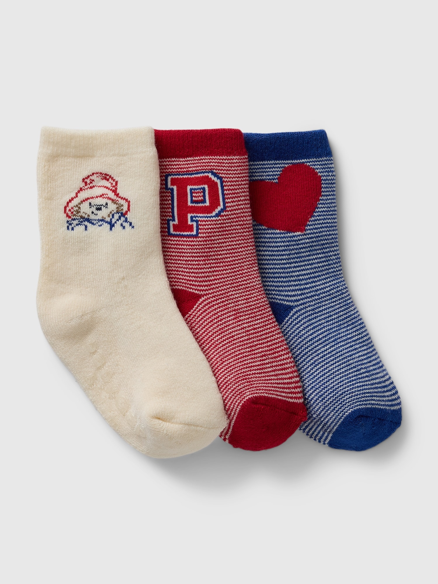 Baby Paddington Organic Cotton Crew Socks (3-Pack)