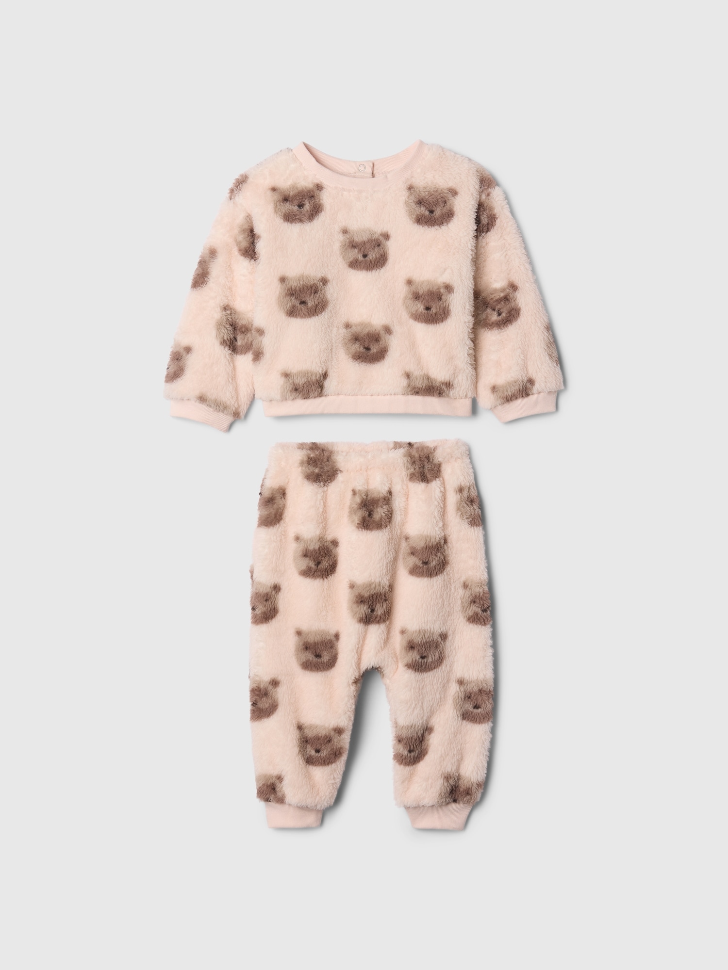 Ensemble en Sherpa à motif d’ourson Brannan pour Bébé