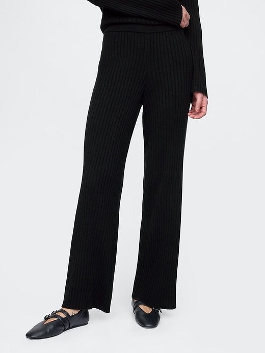 Image number 2 showing, CashSoft Wide Rib Sweater Pants