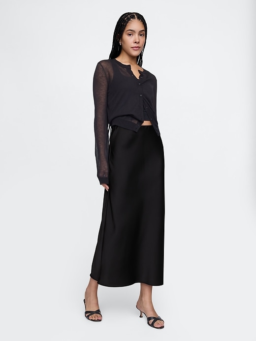 Image number 1 showing, Satin Maxi Skirt