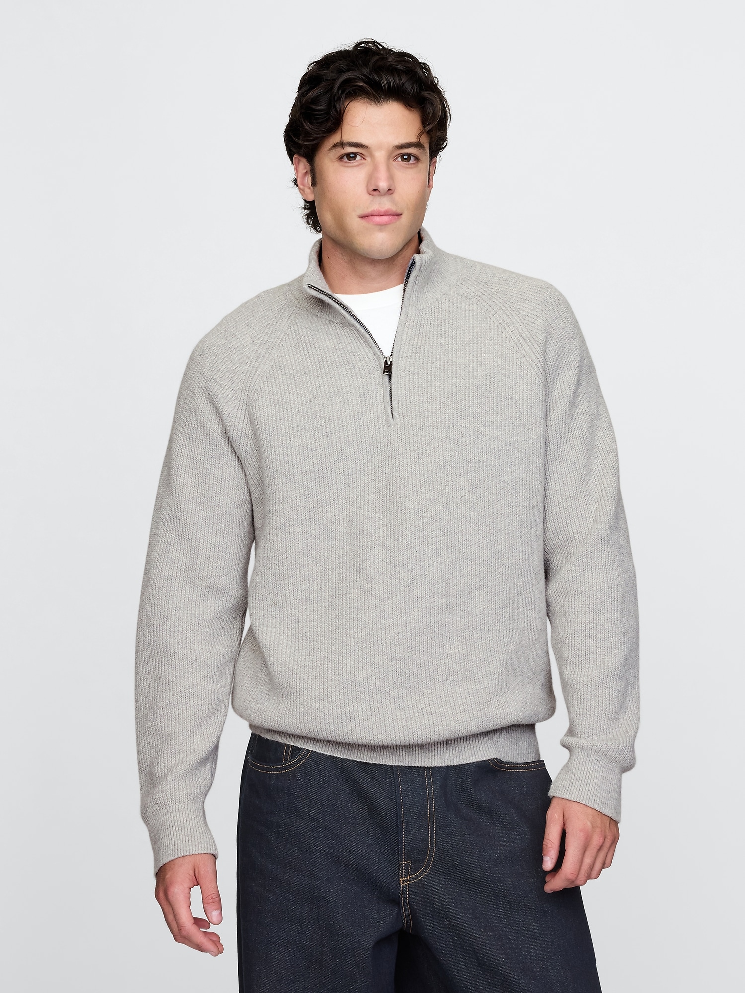 CashSoft Textured Quarter-Zip Pullover