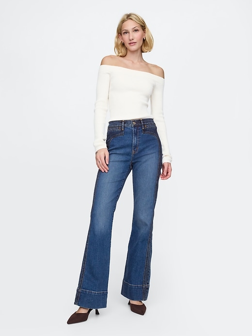 Image number 1 showing, High Rise &#39;70s Flare Jeans