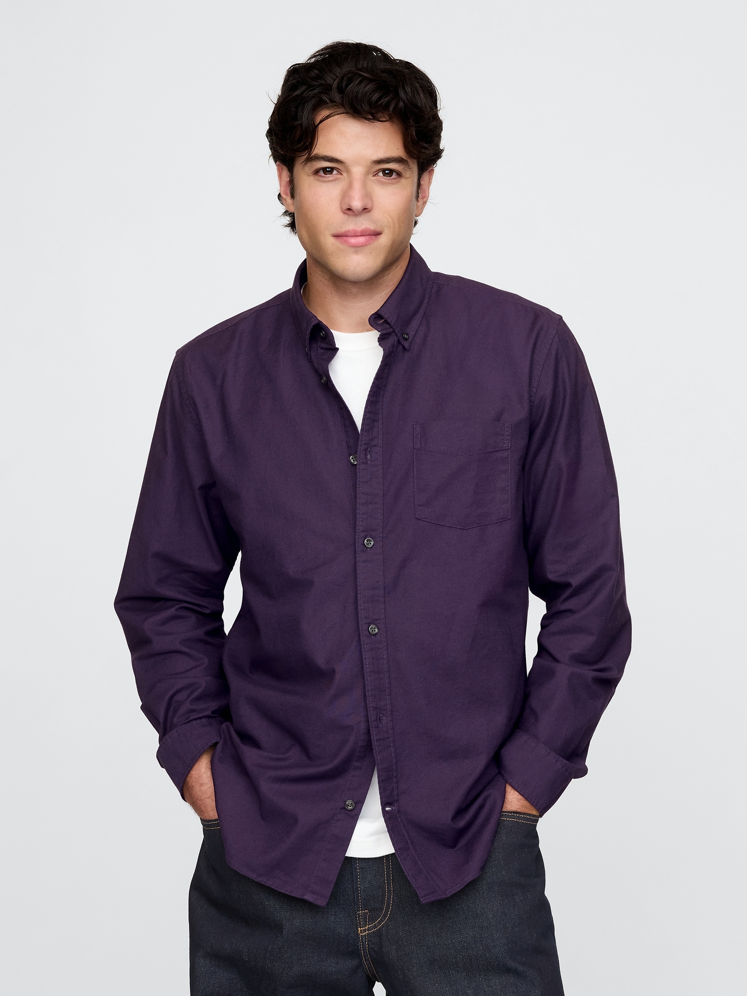 Chemise oxford, coupe standard - Violet