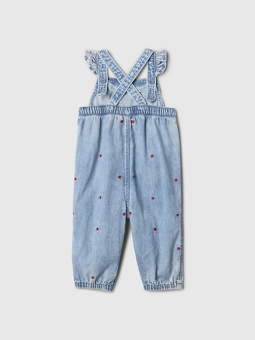 Image number 2 showing, Baby Denim Heart Overalls