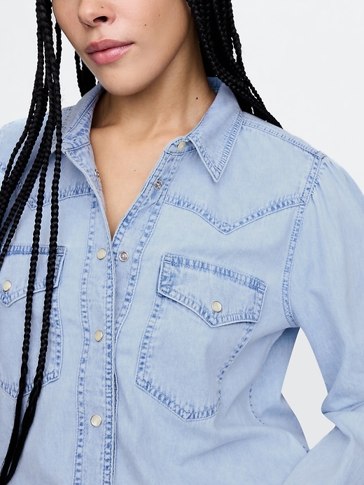 Image number 4 showing, UltraSoft Denim Western Shirt