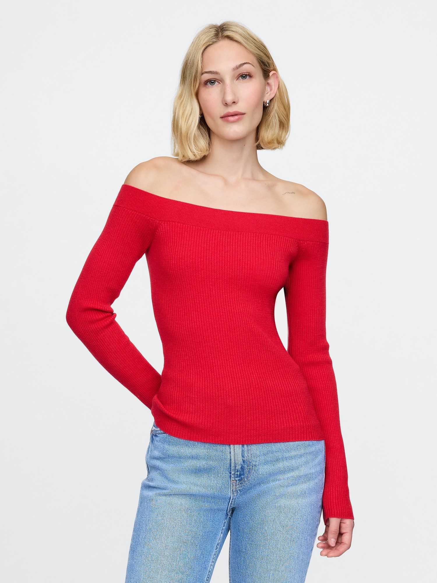 Off-Shoulder Sweater Top