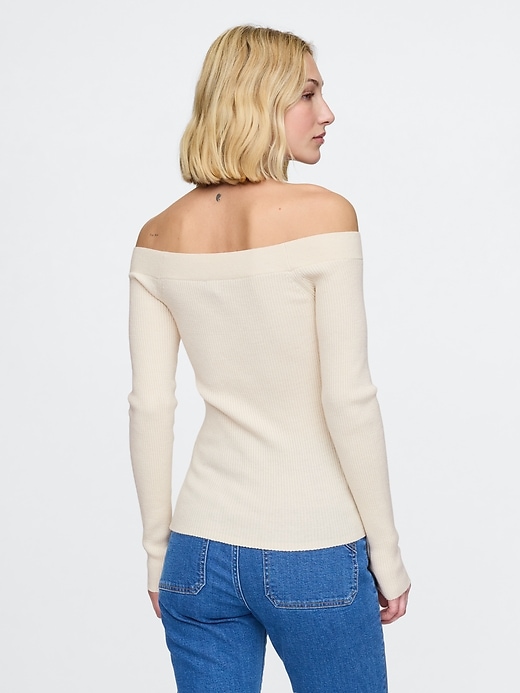 Image number 2 showing, Off-Shoulder Sweater Top