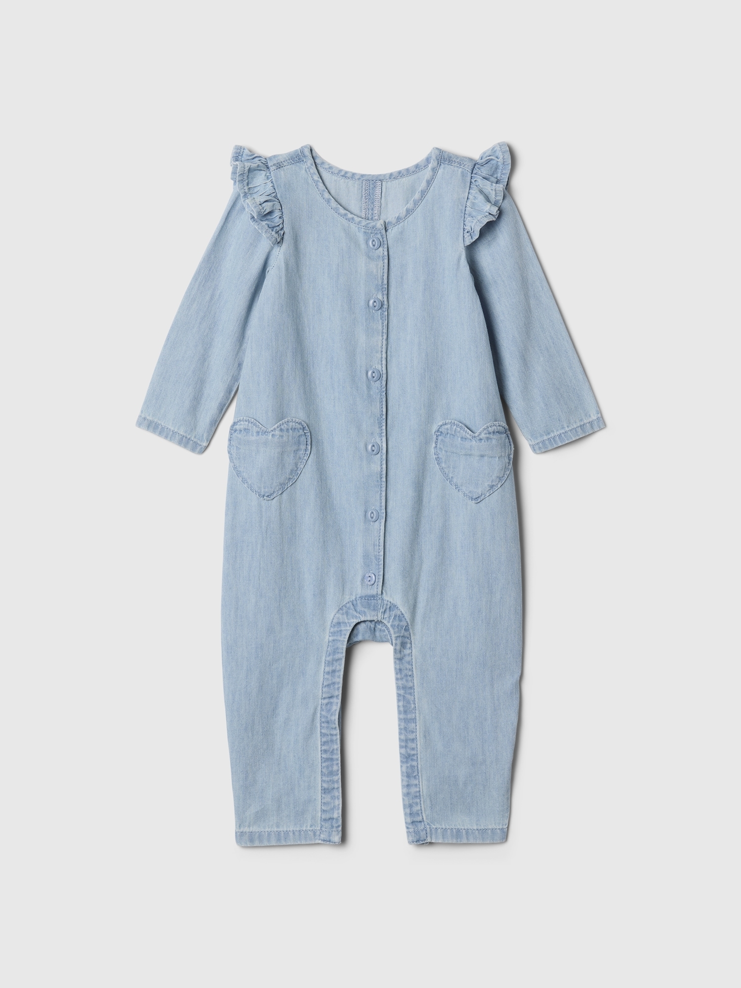 Baby Denim Heart One-Piece