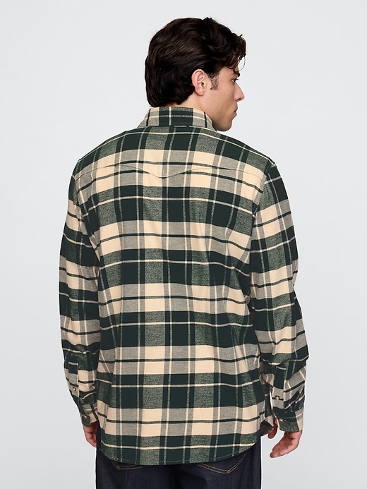 Image number 2 showing, Organic Cotton Flannel Western Shirt