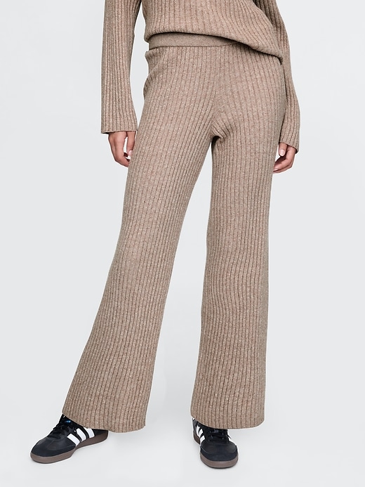 Image number 2 showing, CashSoft Wide Rib Sweater Pants