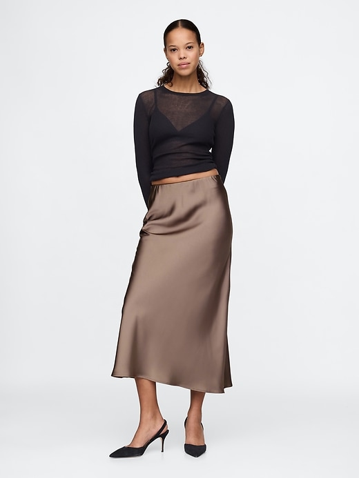 Image number 1 showing, Satin Maxi Skirt