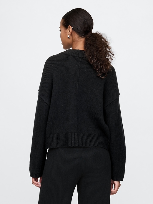 Image number 2 showing, CashSoft Oversized V-Neck Sweater