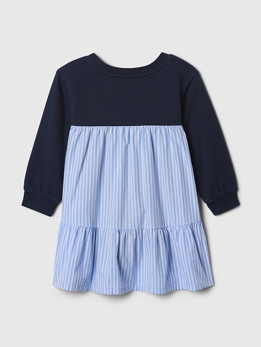 L'image numéro 2 présente Robe-chandail 2-en-1 en coton ouaté Vintage doux pour Bébé et Toute-petite