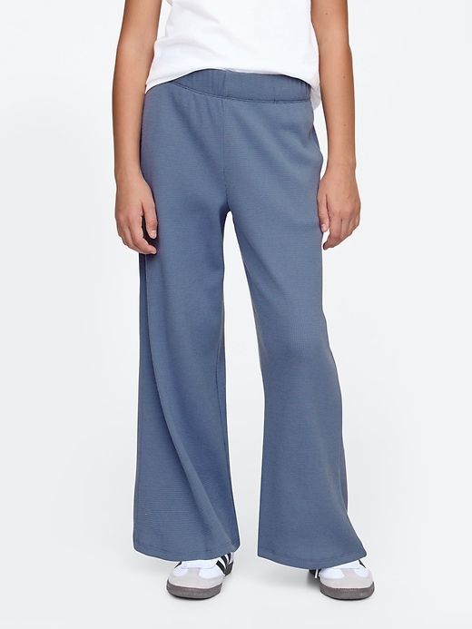 Image number 3 showing, Kids Waffle-Knit Wide-Leg Pants