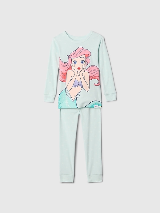 L'image numéro 1 présente Pyjama en coton biologique brossé à motif de princesse Gap x Disney pour Bébé