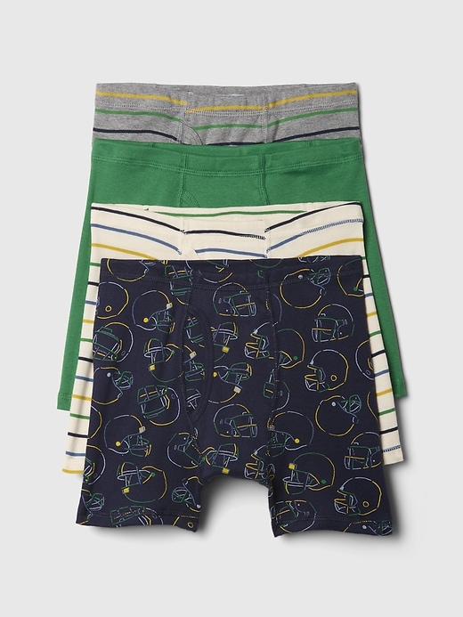 Image number 1 showing, Kids Organic Cotton Boxer Briefs (4-Pack)