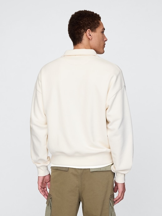 Image number 2 showing, Heavyweight Quarter-Zip Polo Sweatshirt