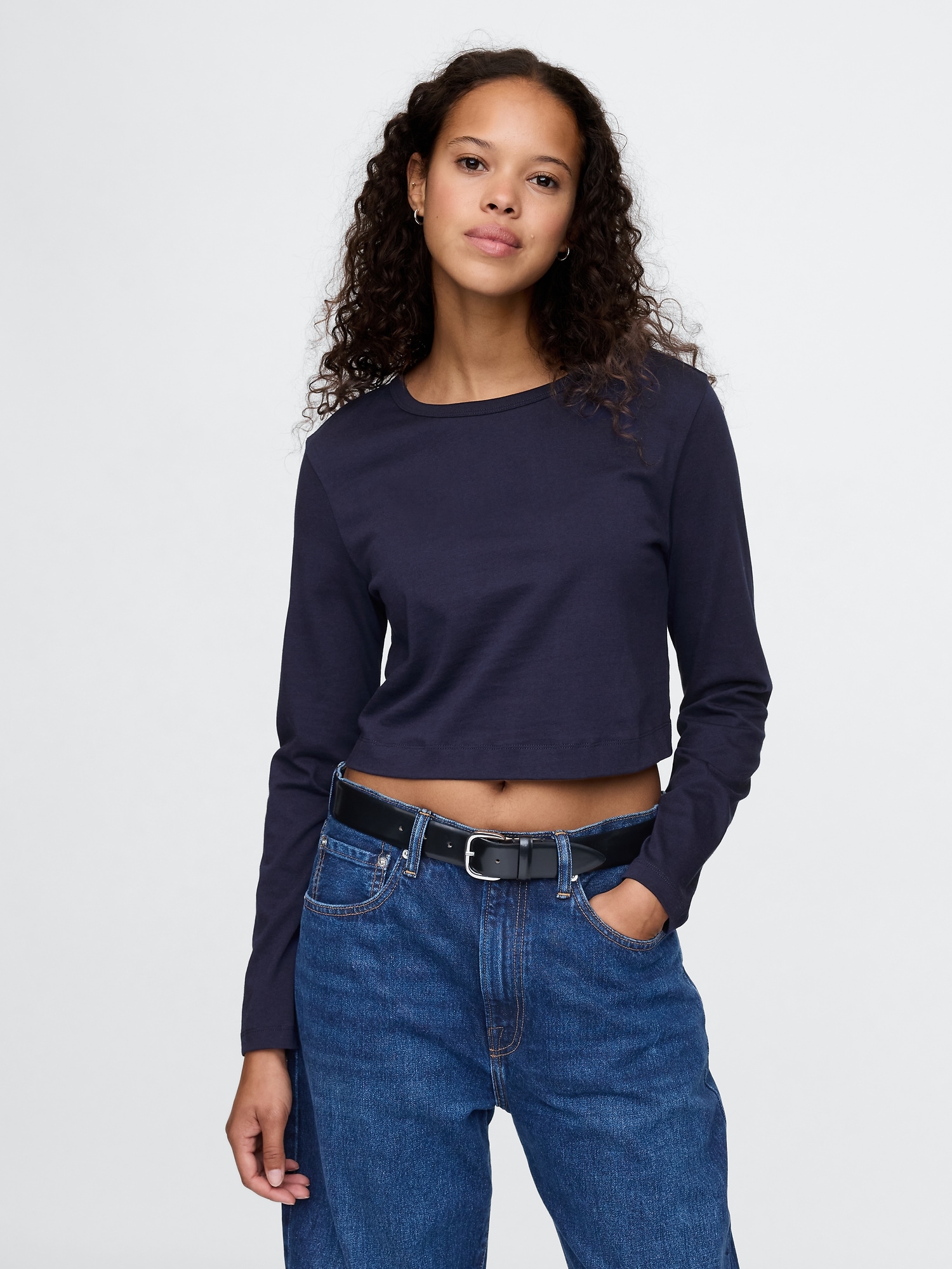 Organic Cotton Vintage Cropped T-Shirt