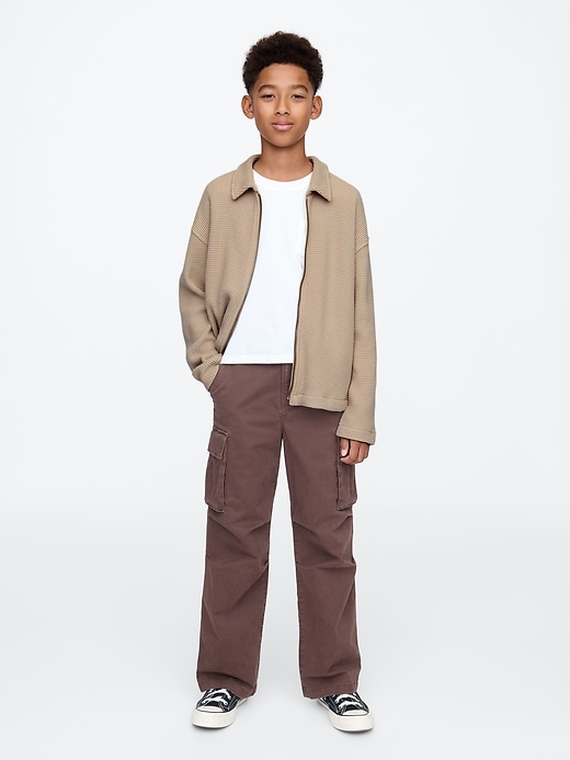 Image number 3 showing, Kids Waffle Zip Shirt Jacket